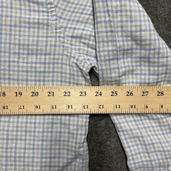 UNTUCKIT Long Sleeve Flannel Button Shirt Men's XL Blue Gray Check 100% Cotton - Picture 4 of 5